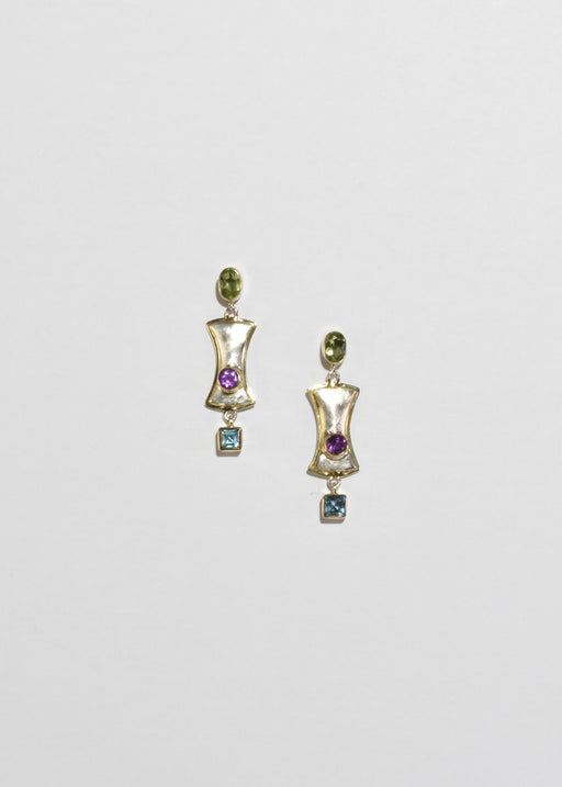 Colorful Stone Drop Earrings