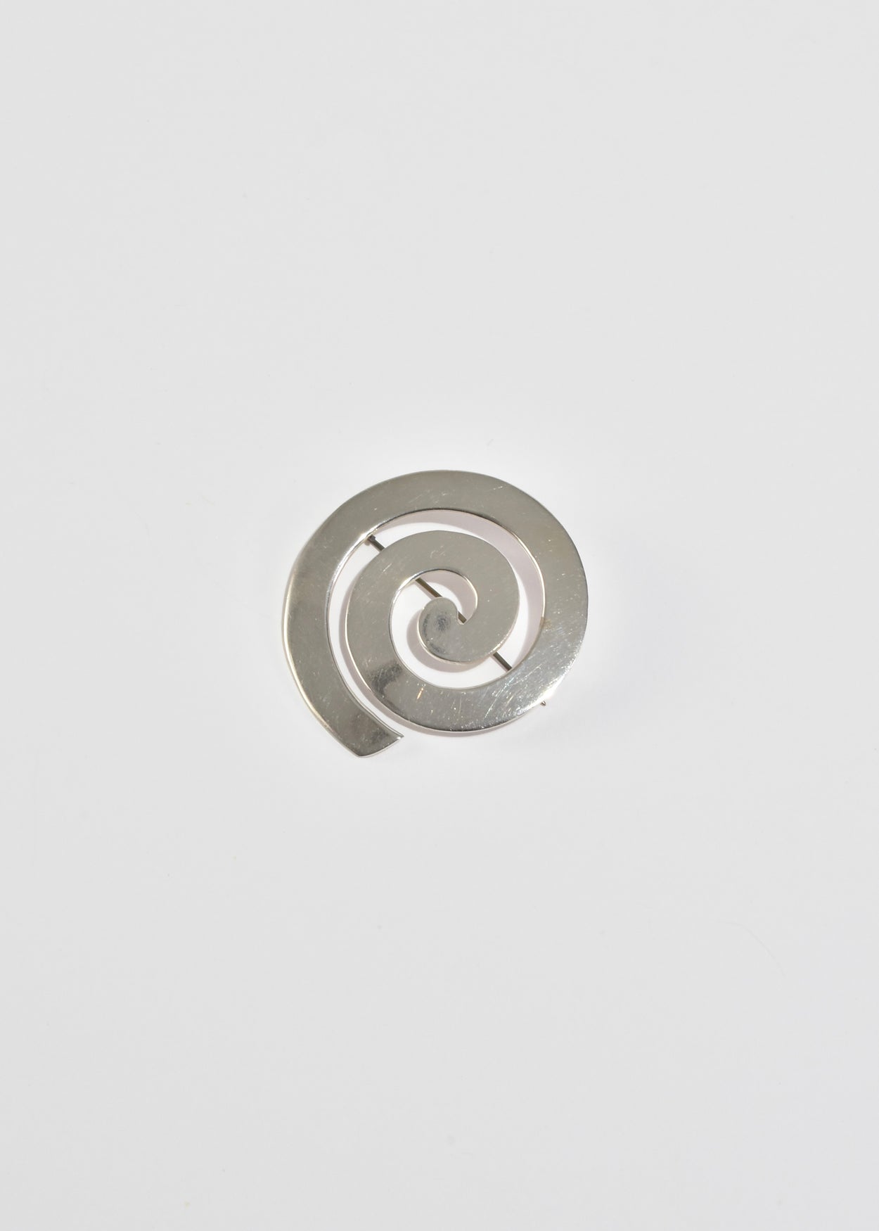 Sterling Spiral Brooch