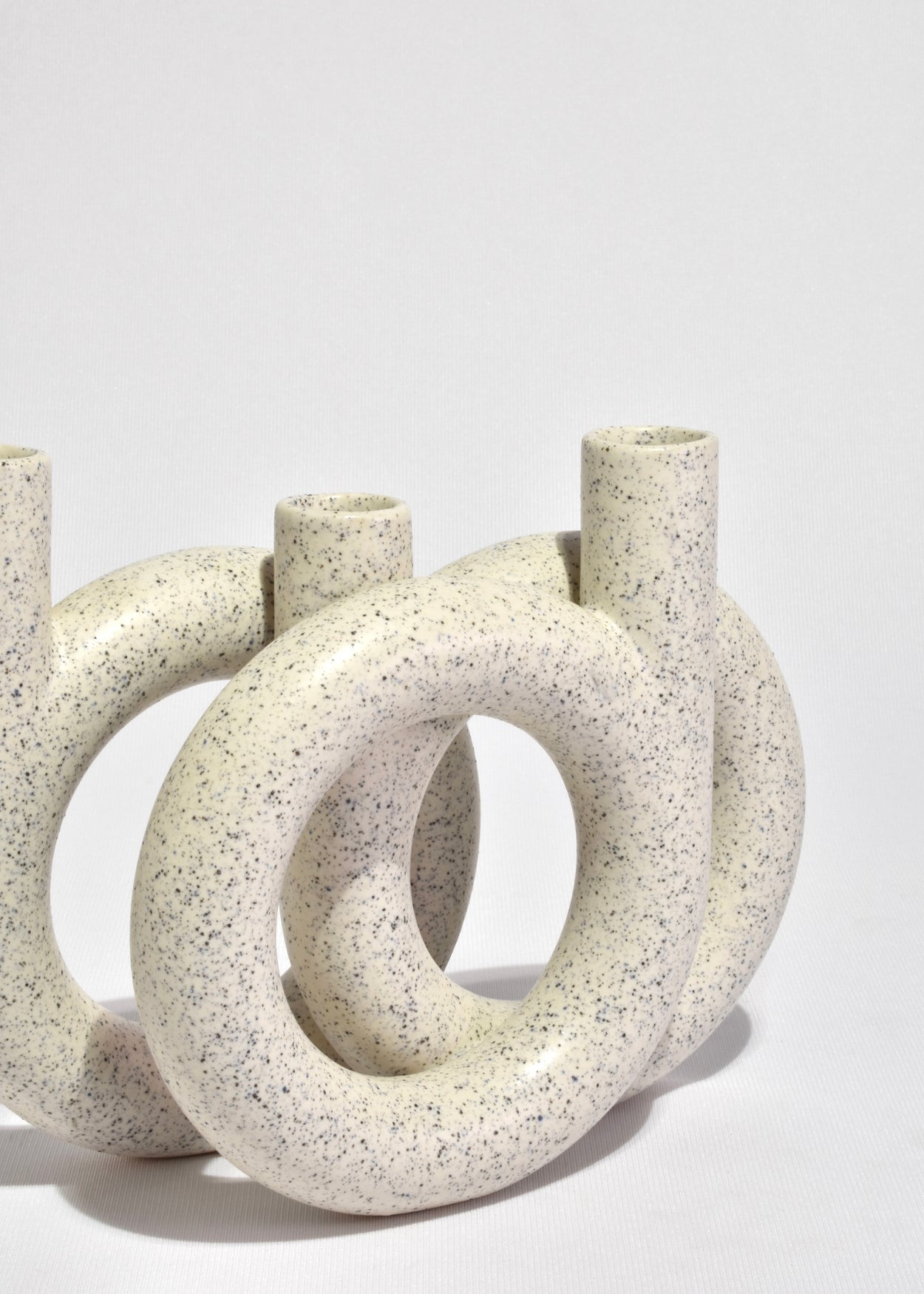Circular Speckled Ceramic Vase