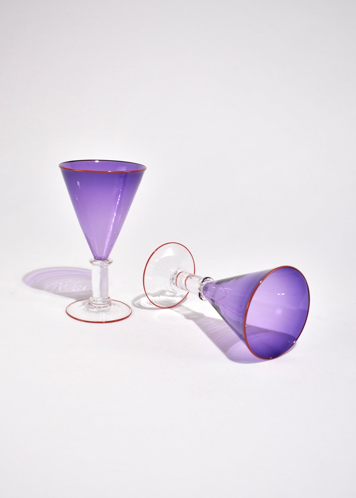 Purple Stem Glass Set