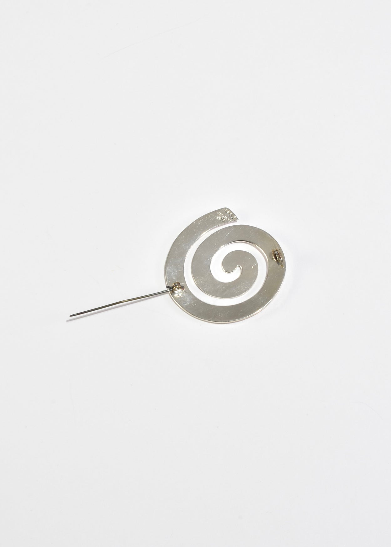 Sterling Spiral Brooch