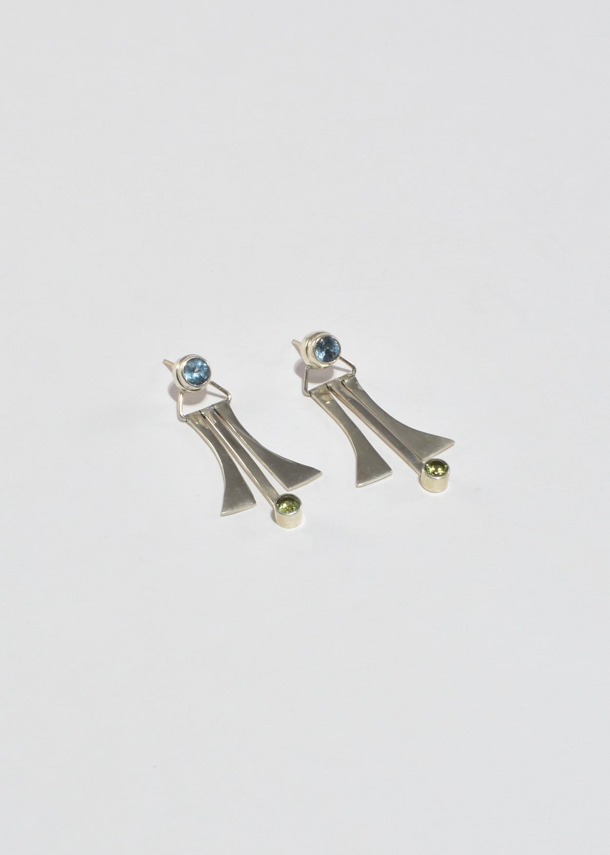 Topaz Peridot Fringe Earrings