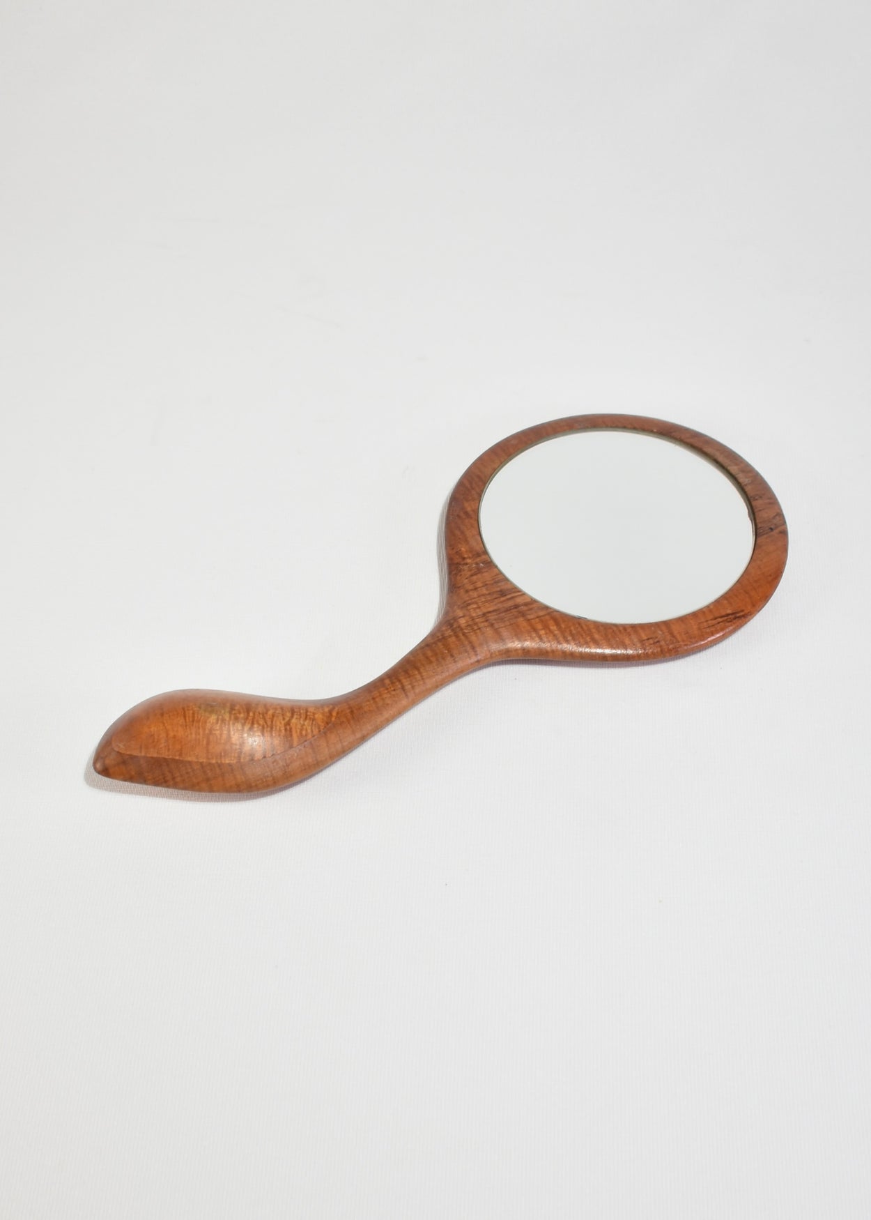 Curved Oak Mirror