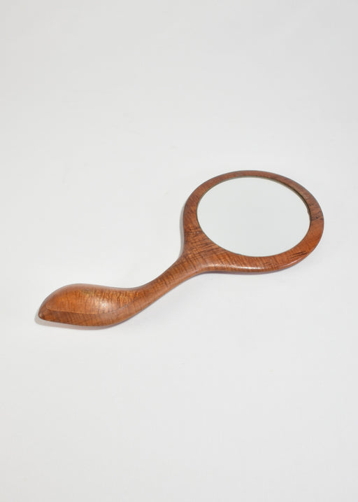 Curved Oak Mirror