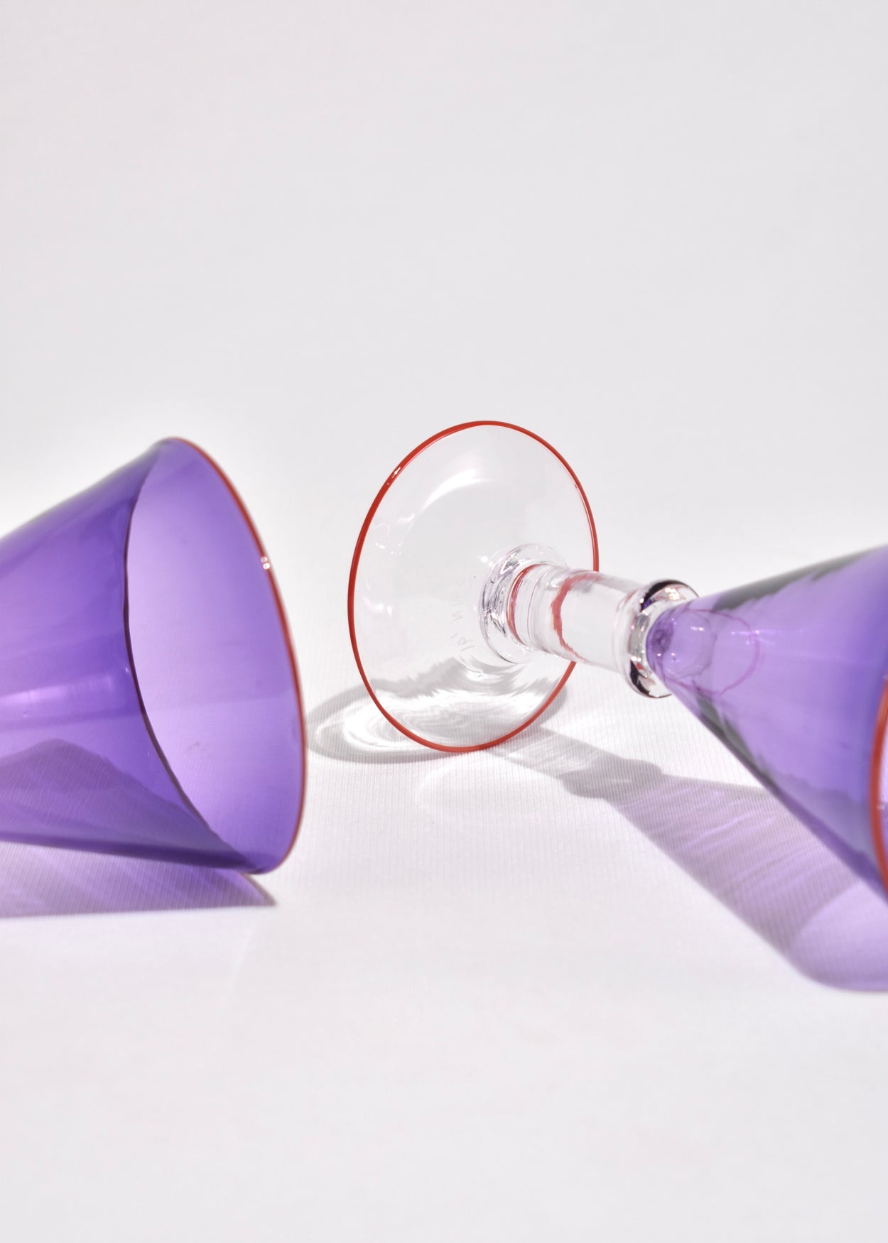 Purple Stem Glass Set
