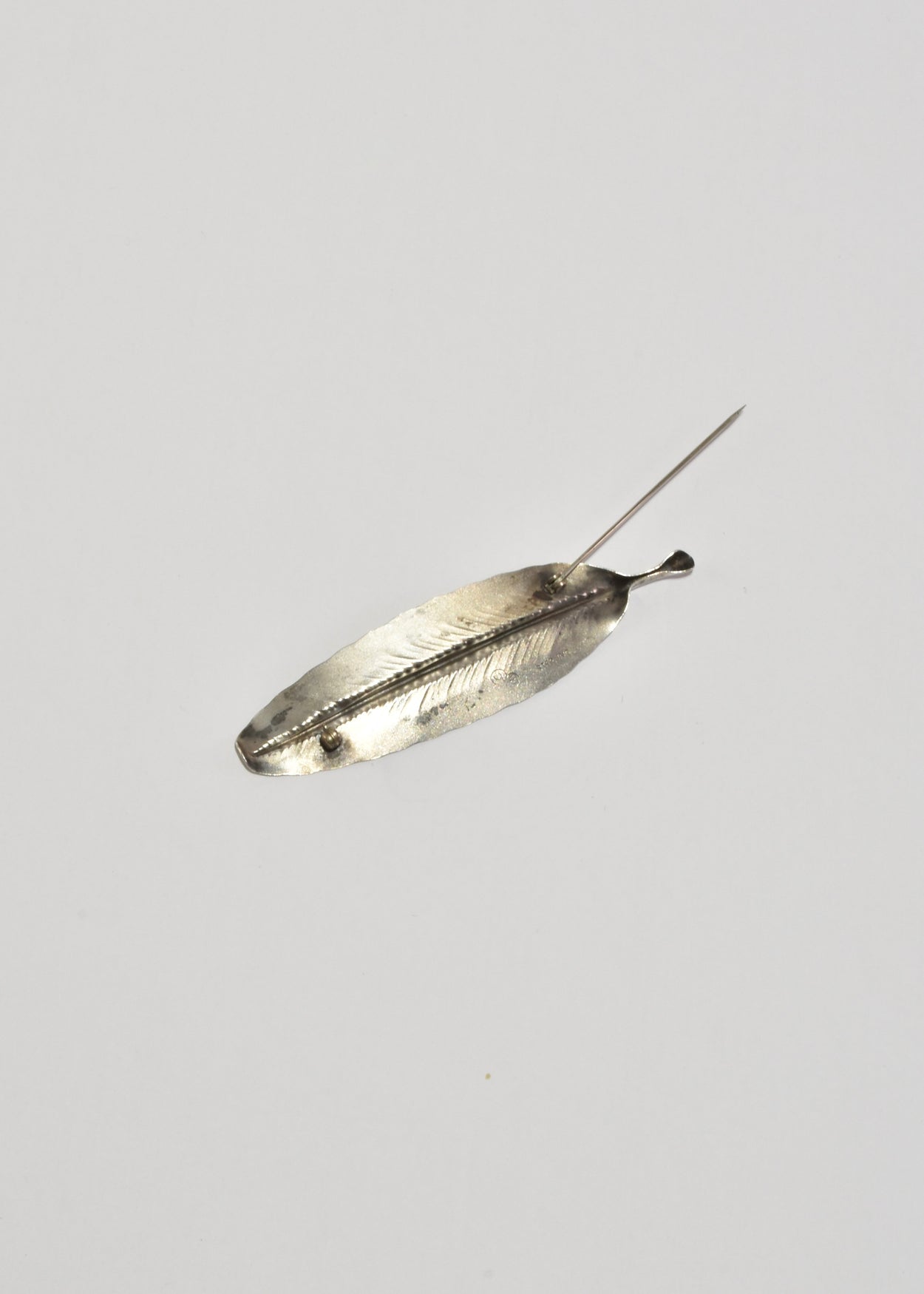 Sterling Feather Brooch