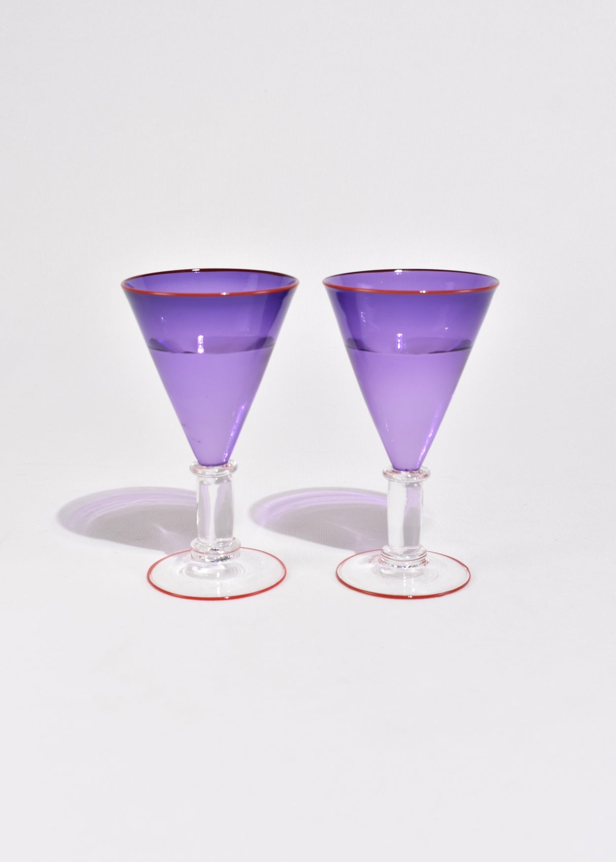 Purple Stem Glass Set