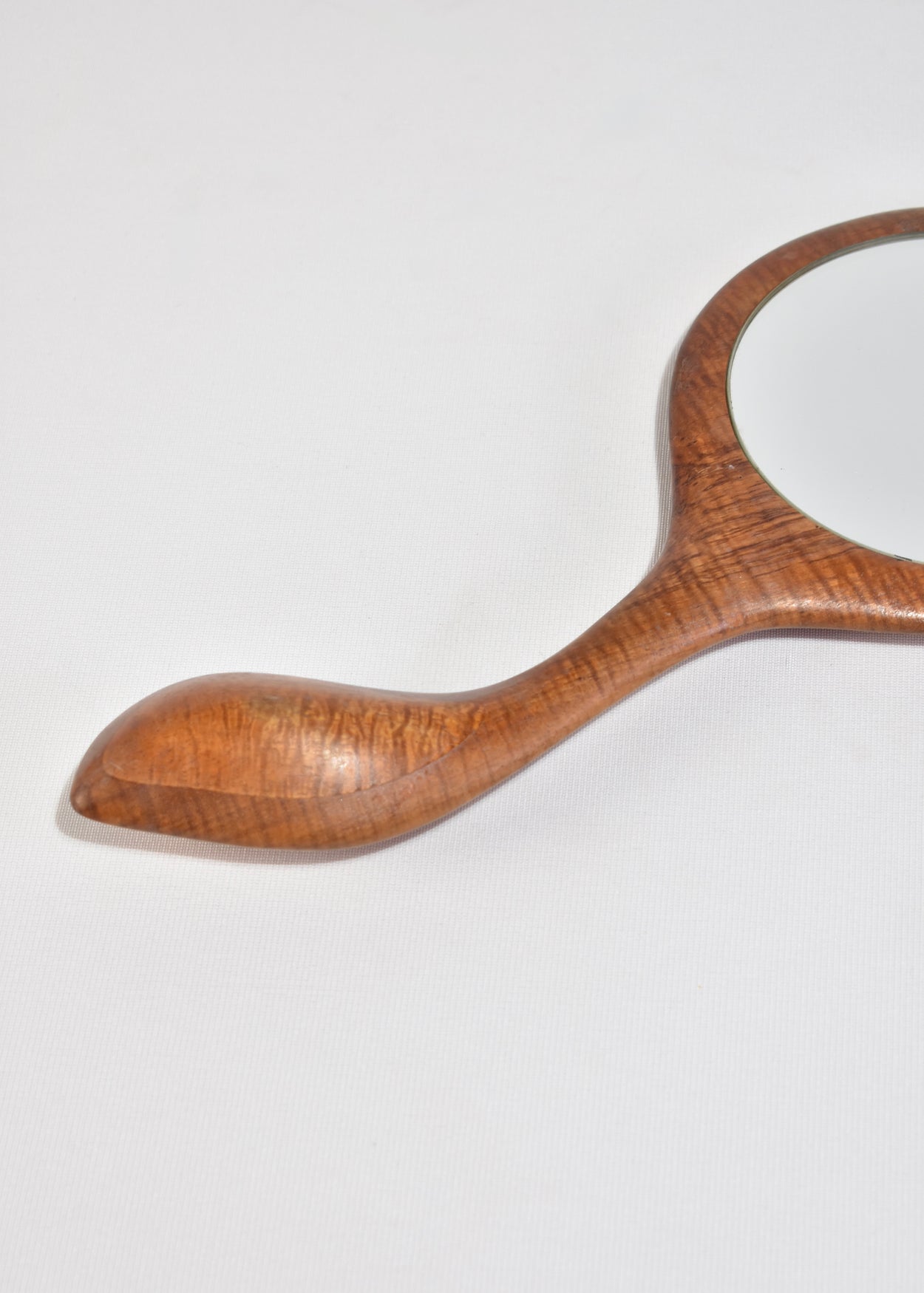 Curved Oak Mirror