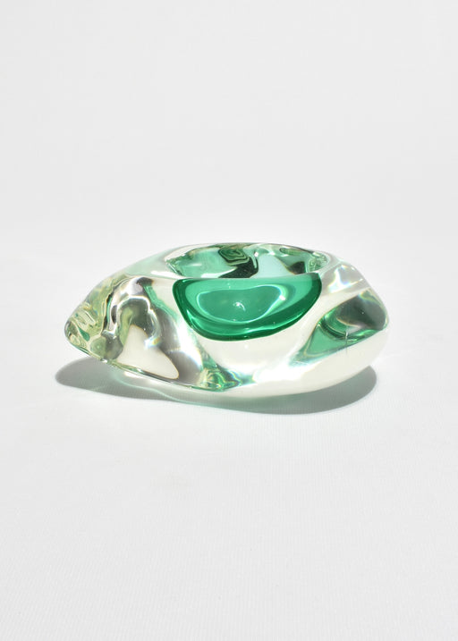 Organic Green Glass Bowl