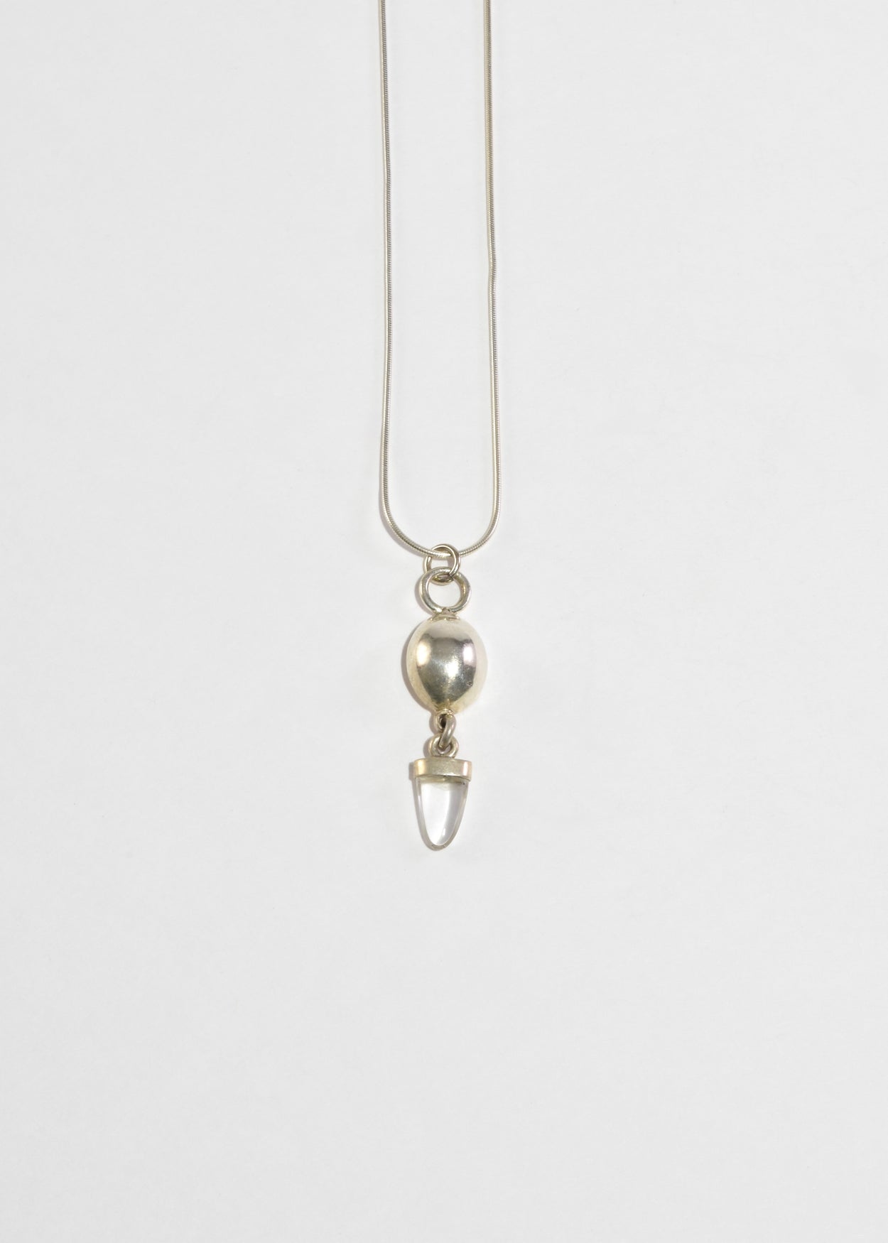 Modernist Glass Pendant Necklace