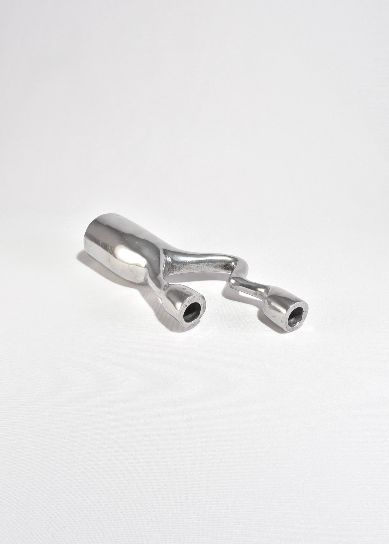Wavy Pewter Candleholder