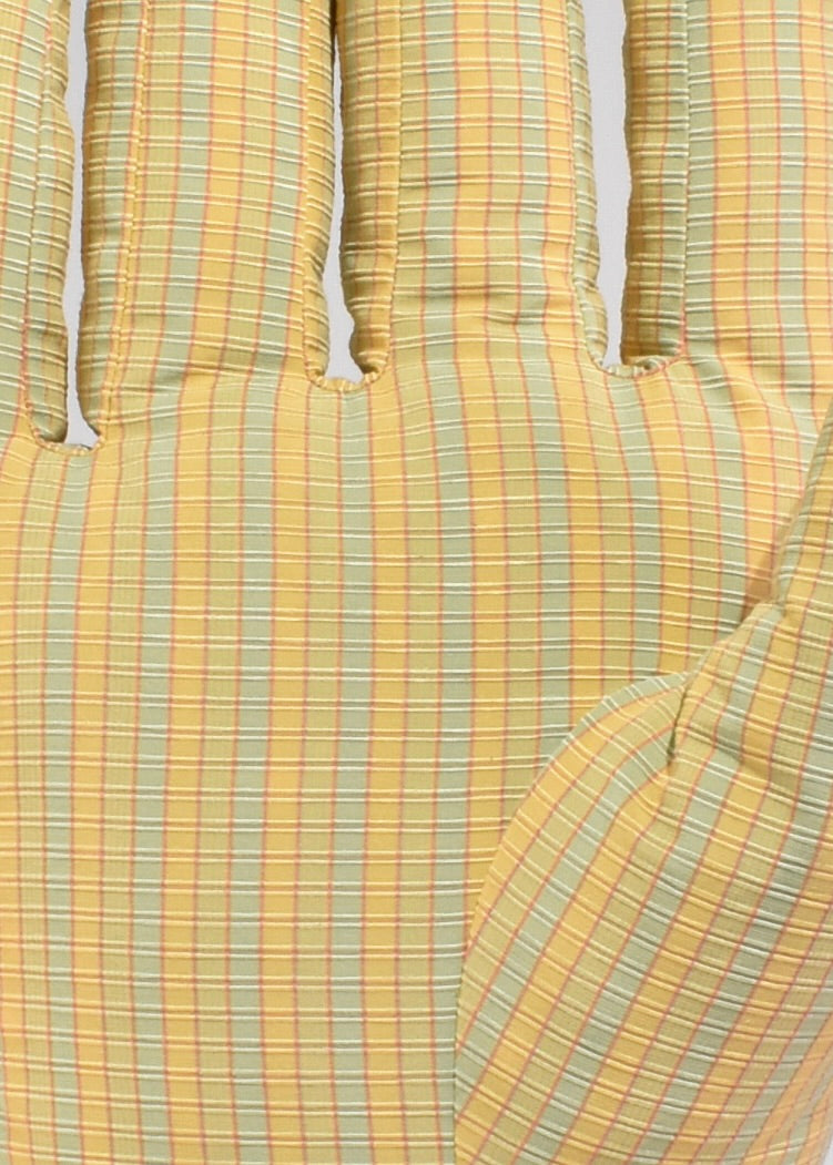 Right Hand Pillow in Yellow Check