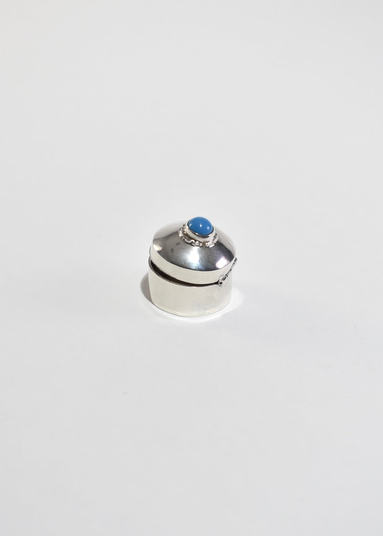 Sterling Turquoise Pillbox