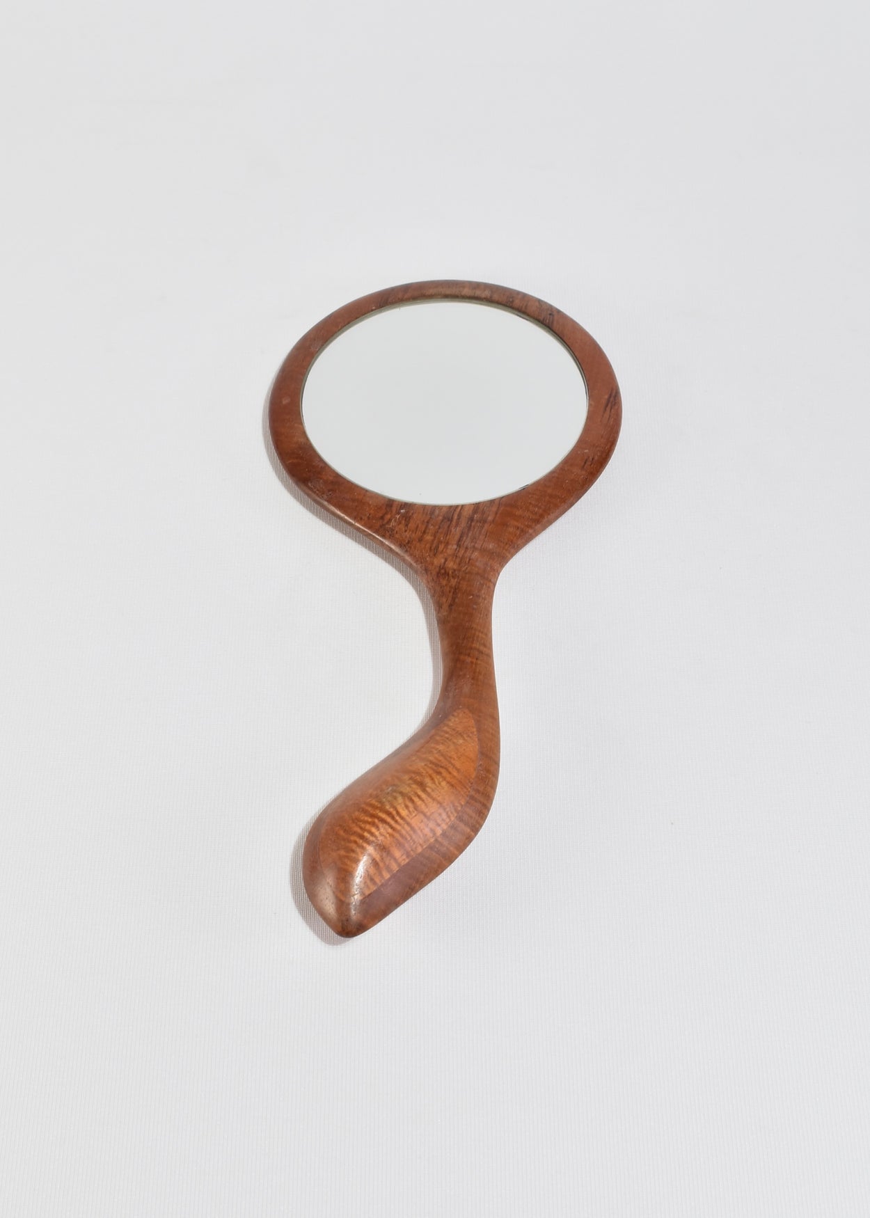 Curved Oak Mirror