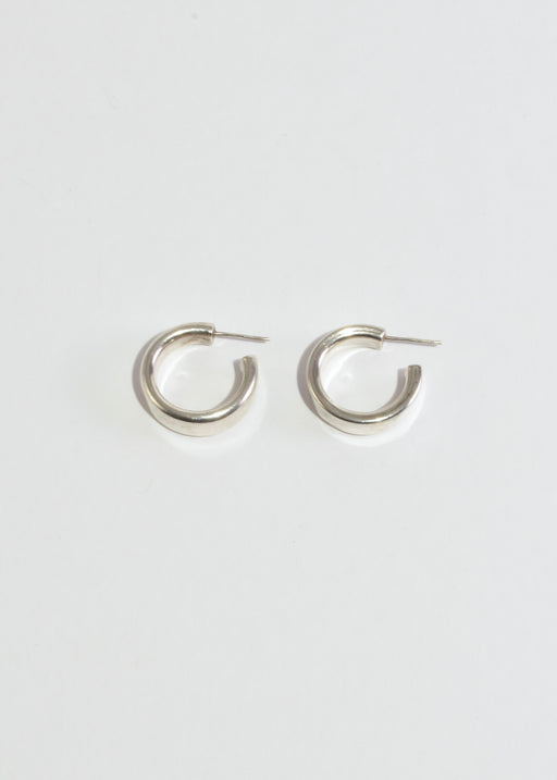 Flat Sterling Hoop Earrings