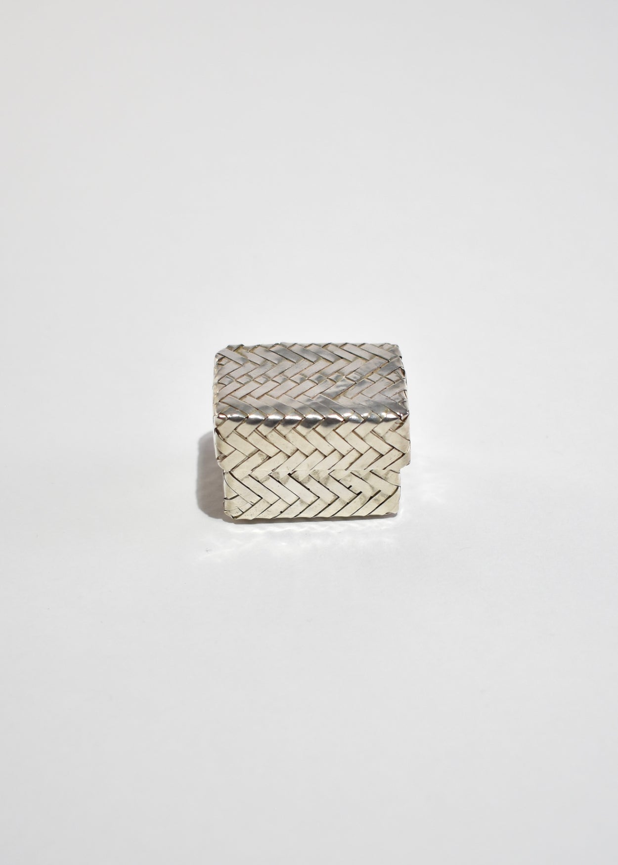 Woven Sterling Pillbox