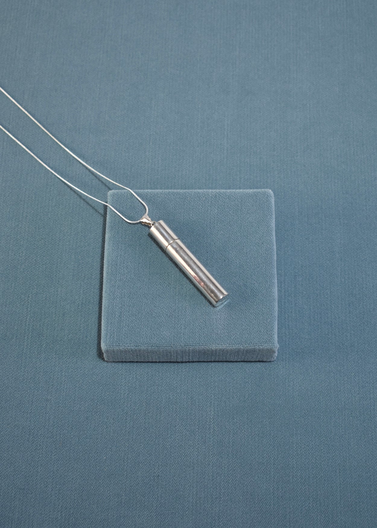 Cylindrical Container Pendant Necklace