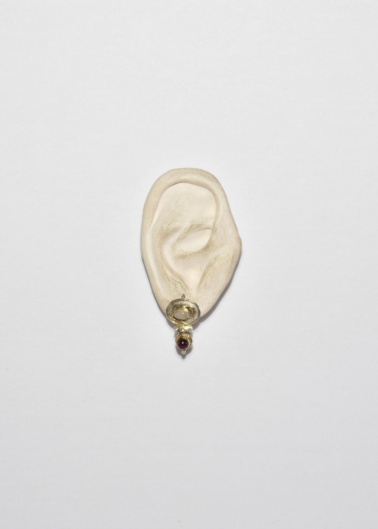 Moonstone Garnet Earrings