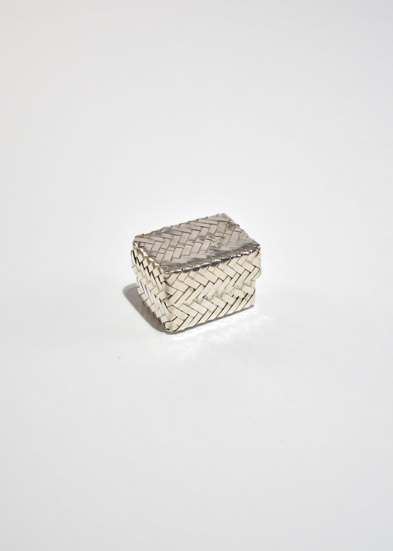 Woven Sterling Pillbox