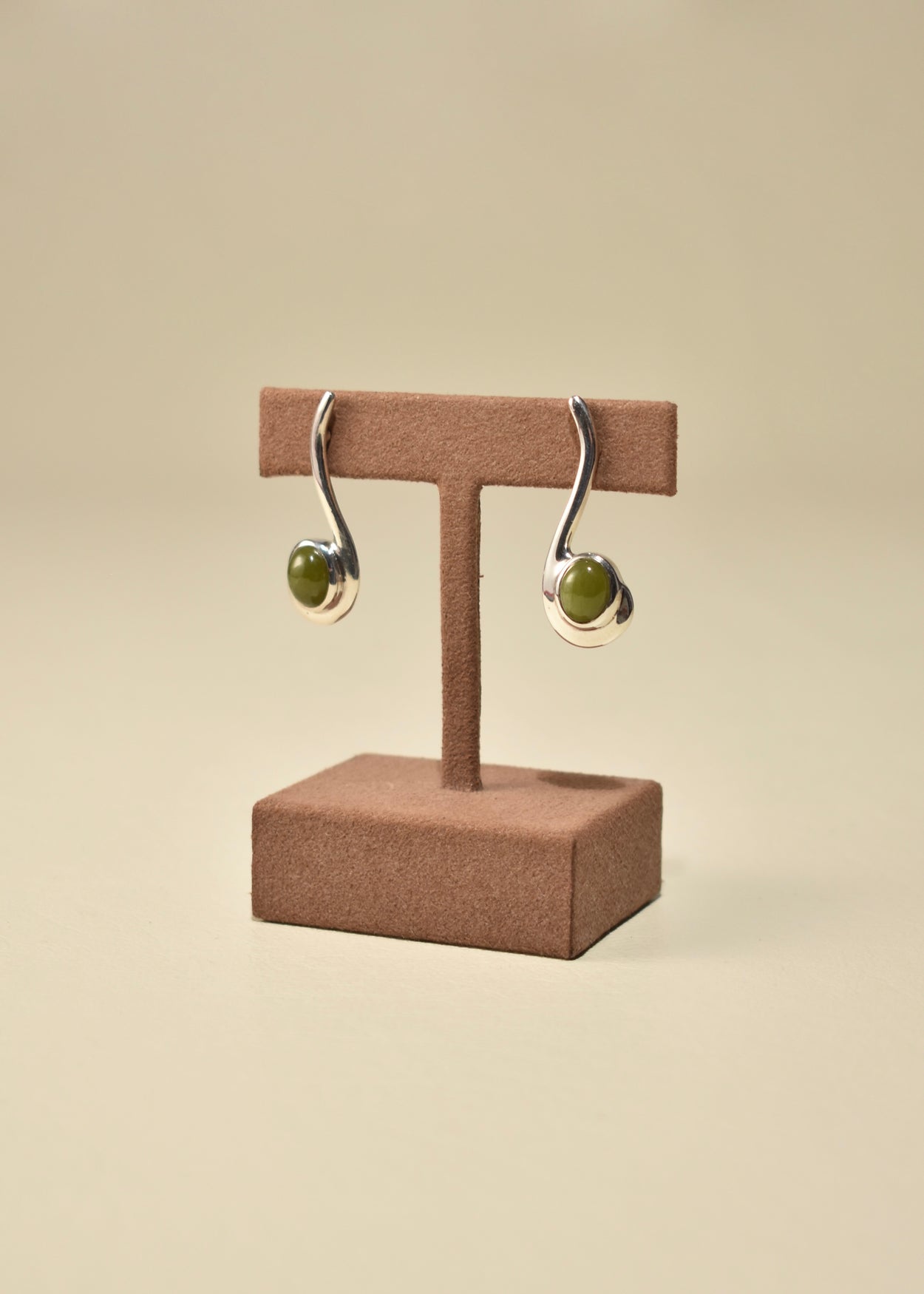 Jade Curve Earrings