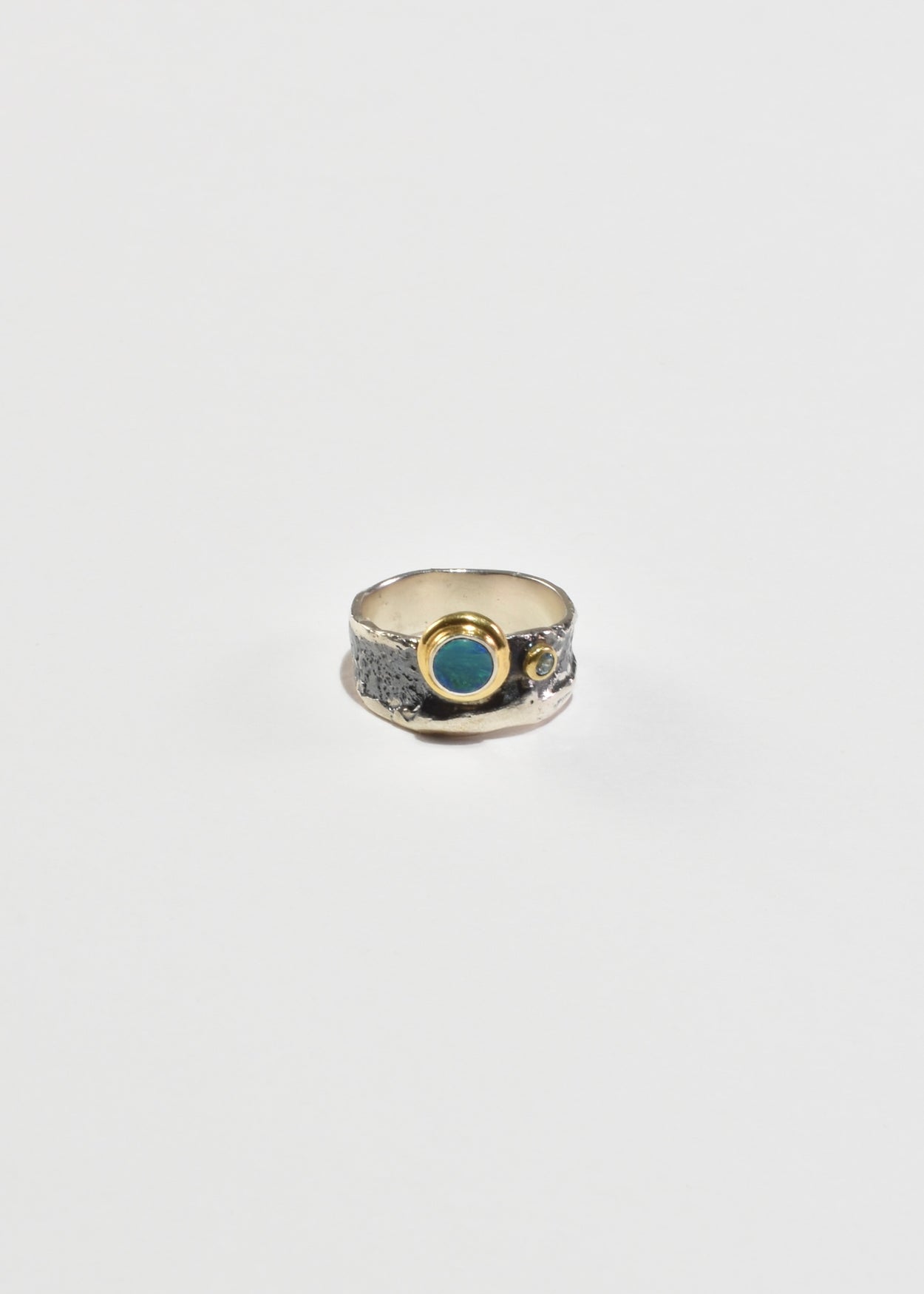 Opal Topaz Arts and Crafts Ring