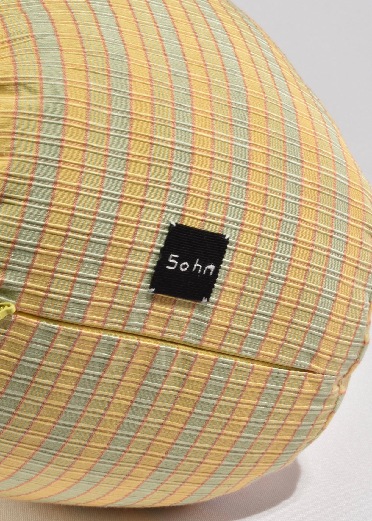 Foot Pillow in Yellow Check