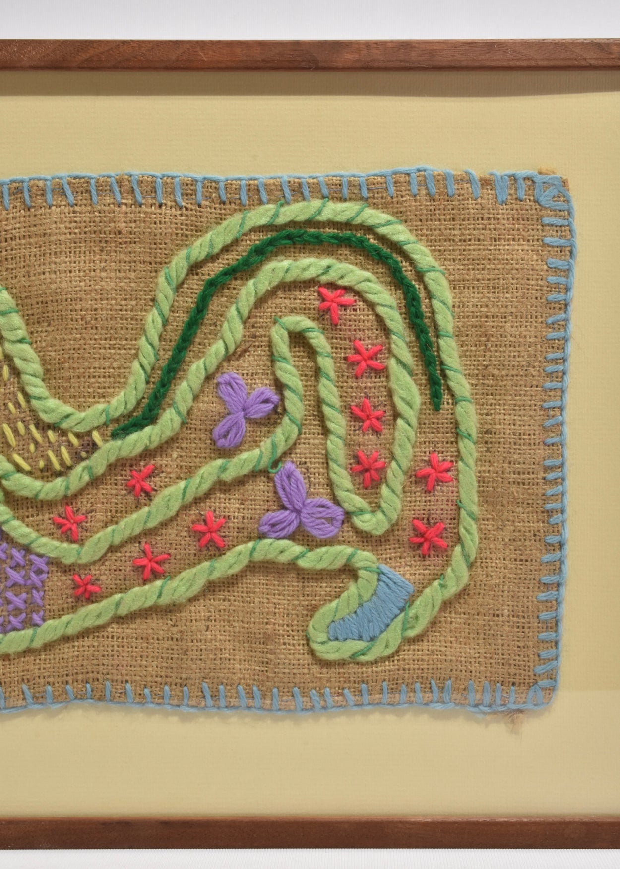 Embroidered Textile Study, Framed