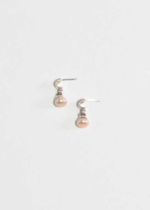 Semi Hoop Pearl Earrings