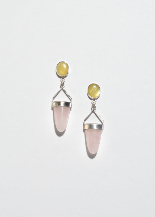 Rose Quartz Cat's Eye Earrings