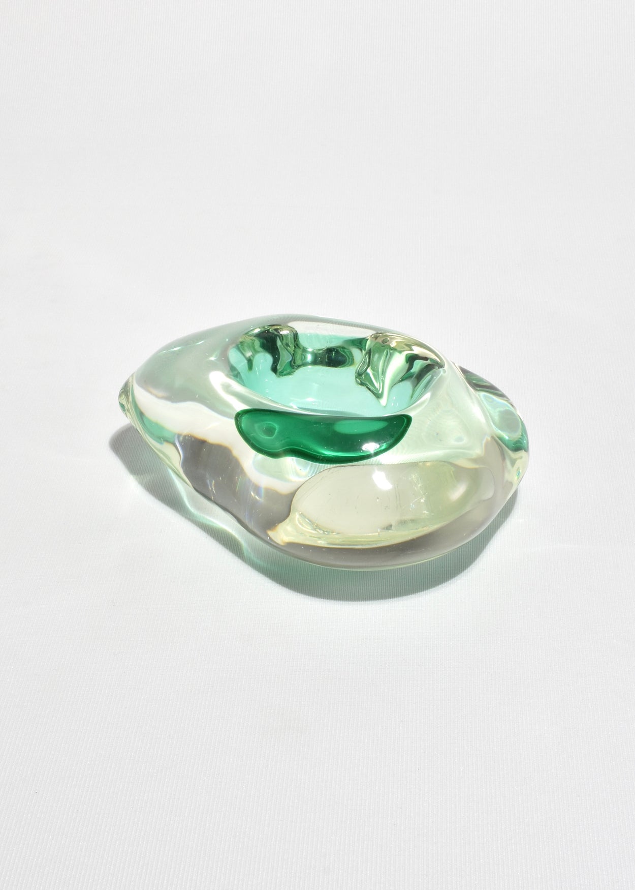 Organic Green Glass Bowl