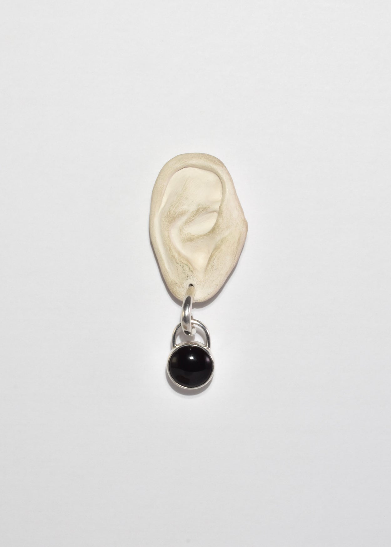Onyx Circle Hoop Earrings