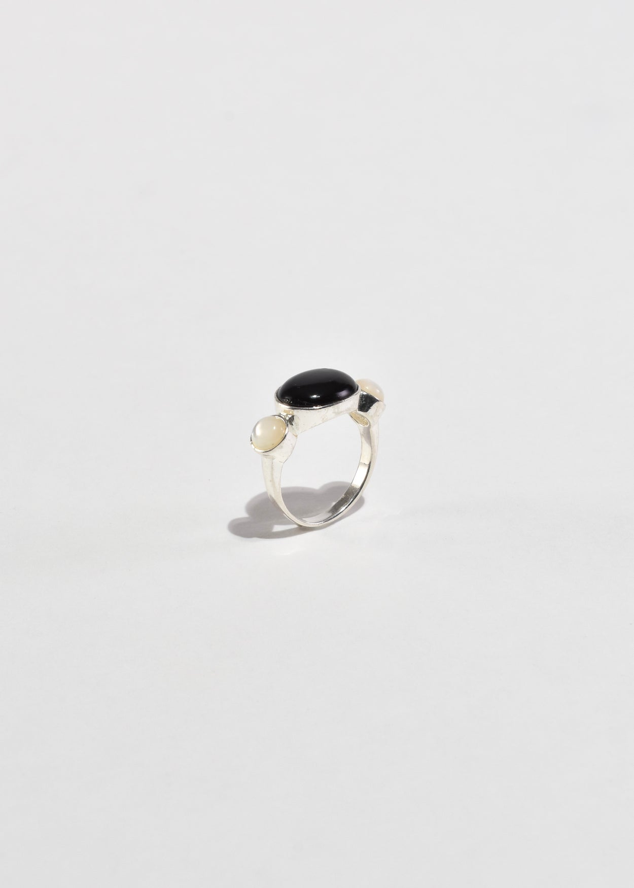 Onyx Mother of Pearl Ring