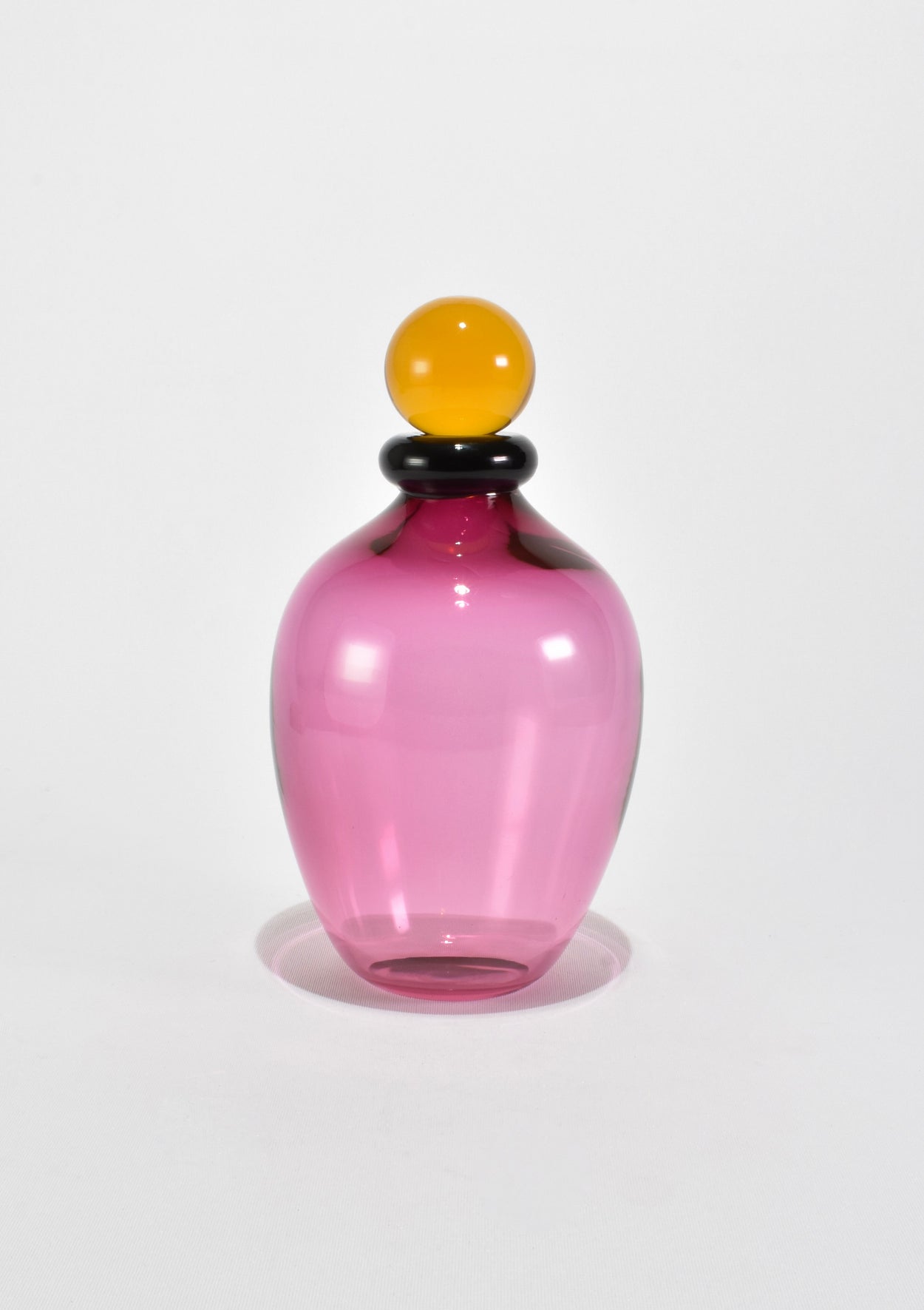 Pink Glass Decanter