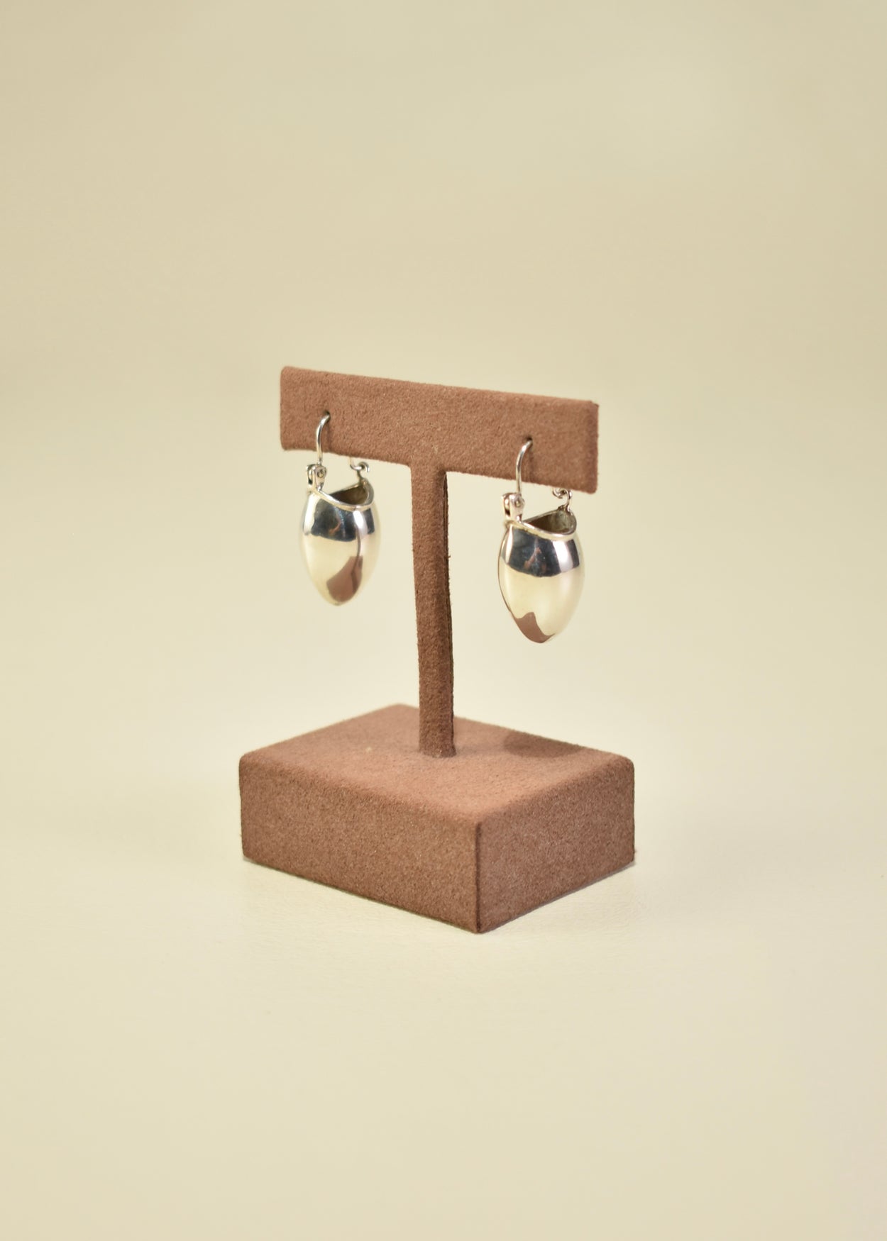 Sterling Basket Hoop Earrings
