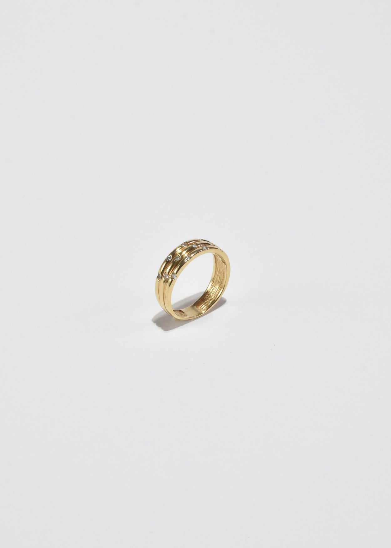 Layered Gold Diamond Ring