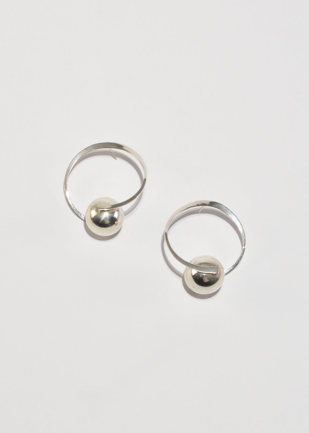 Curved Sphere Statement Earrings