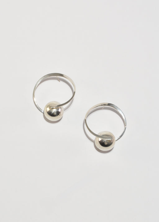 Curved Sphere Statement Earrings
