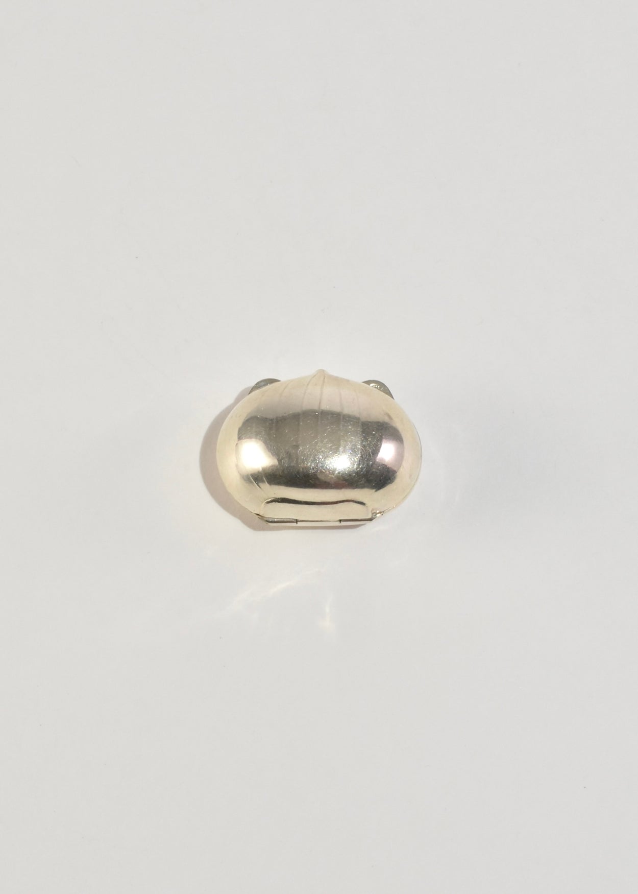 Silver Ribbed Pillbox