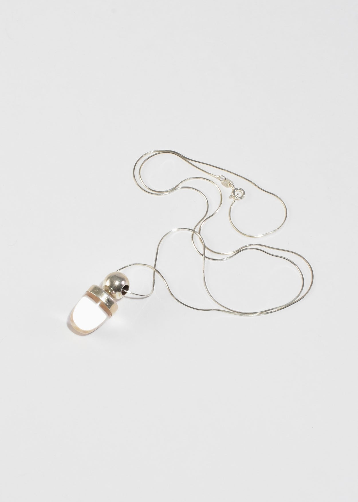 Domed Crystal Pendant Necklace