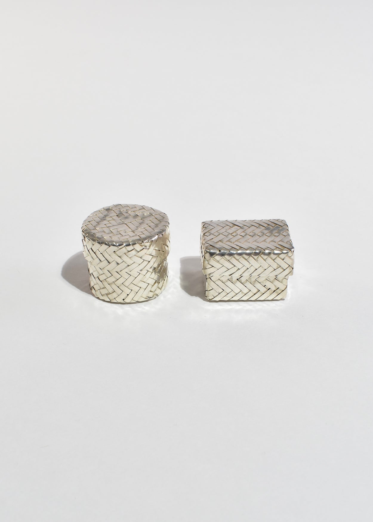 Woven Sterling Pillbox