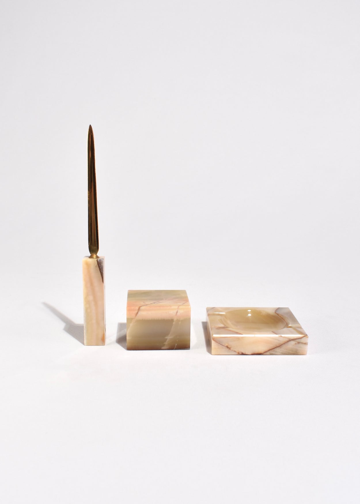Italian Onyx Desk Set