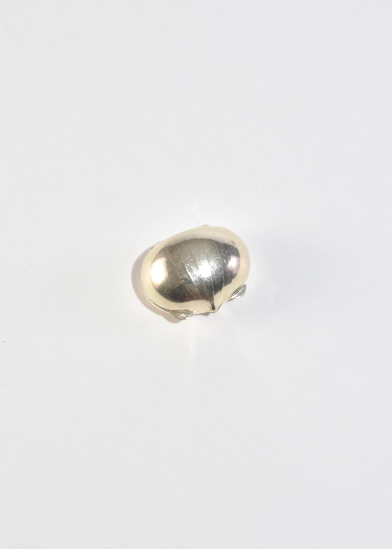 Silver Ribbed Pillbox