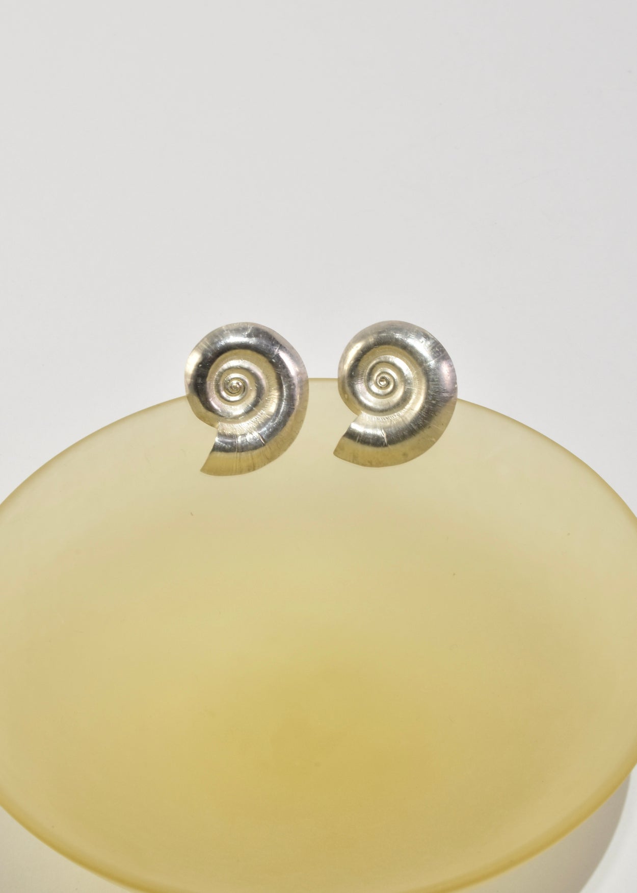 Silver Nautilus Earrings