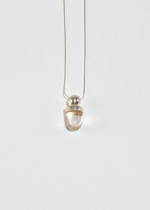 Domed Crystal Pendant Necklace