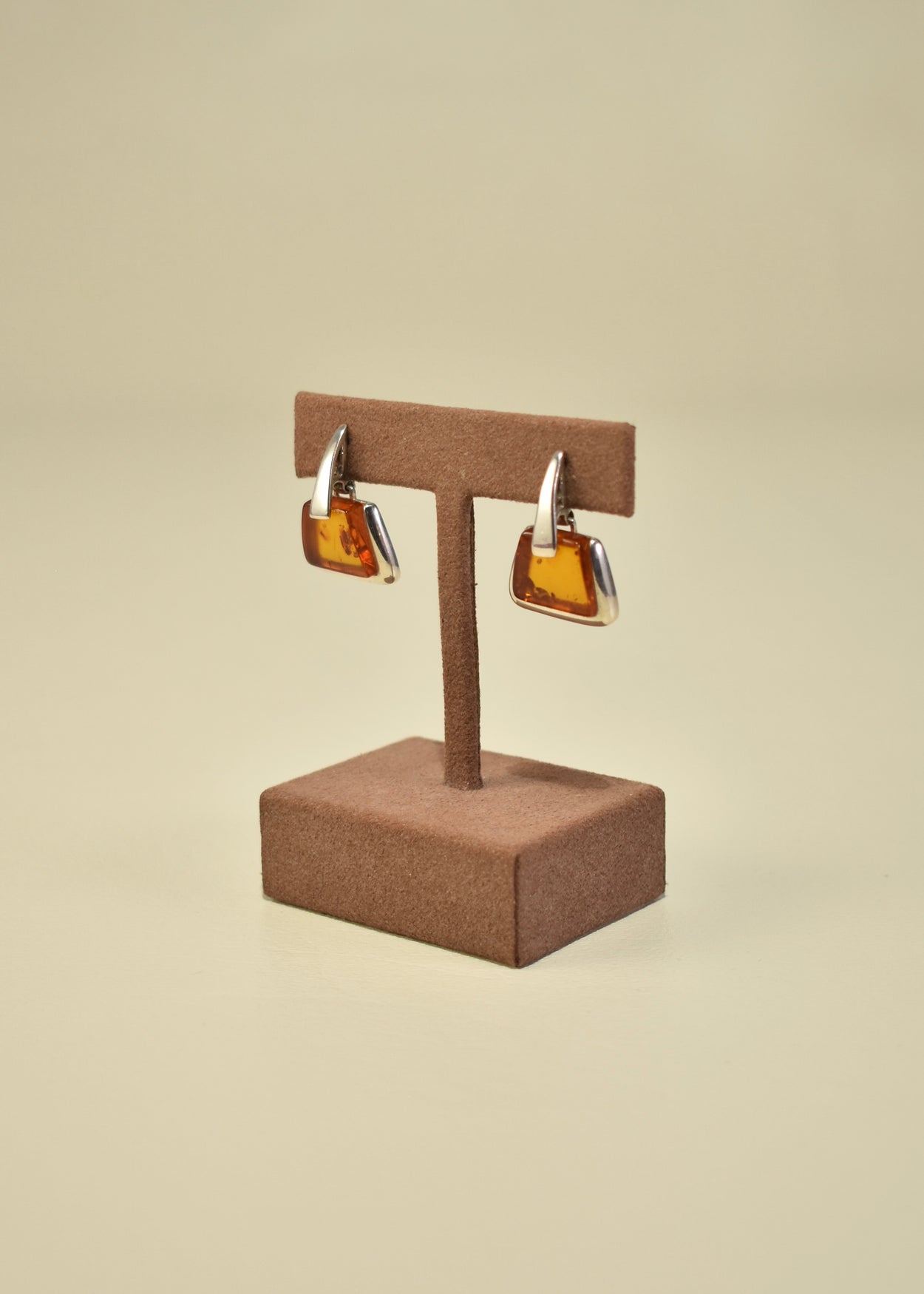 Modernist Amber Earrings