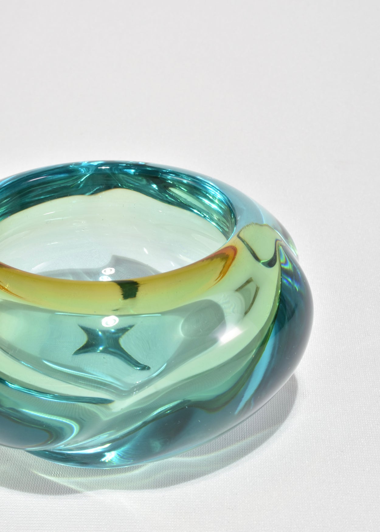 Aqua Glass Bowl