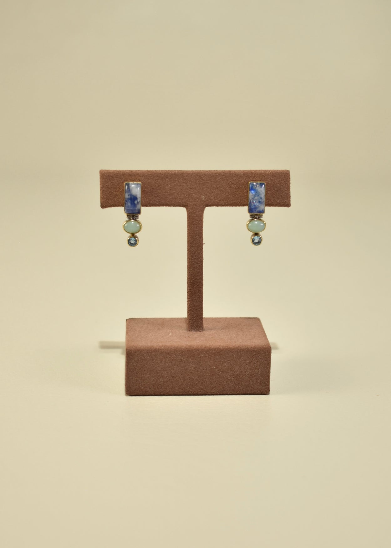 Chalcedony Kyanite Topaz Earrings