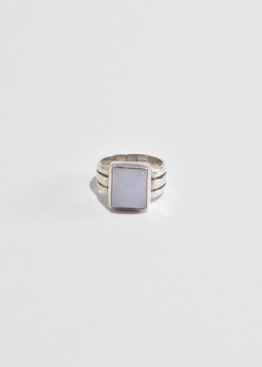 Ribbed Chalcedony Ring