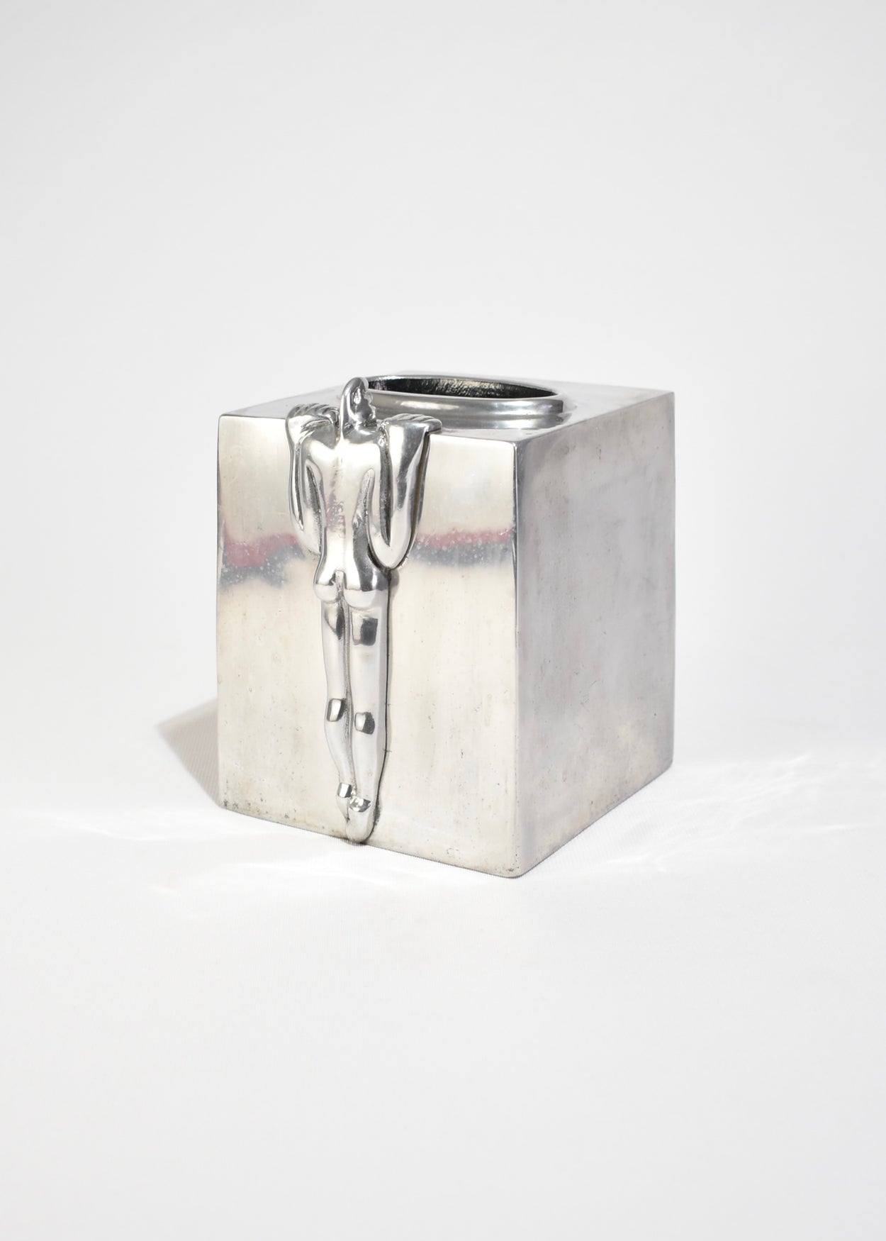 Figural Pewter Tissue Box