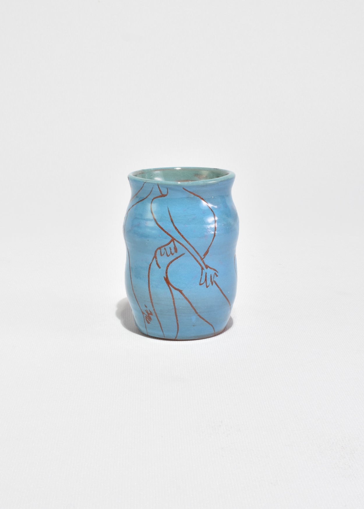 Blue Ceramic Nudes Vase